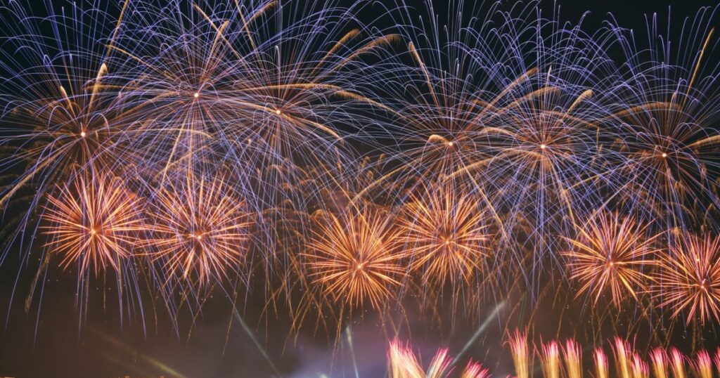 春節に打ち上げられる花火